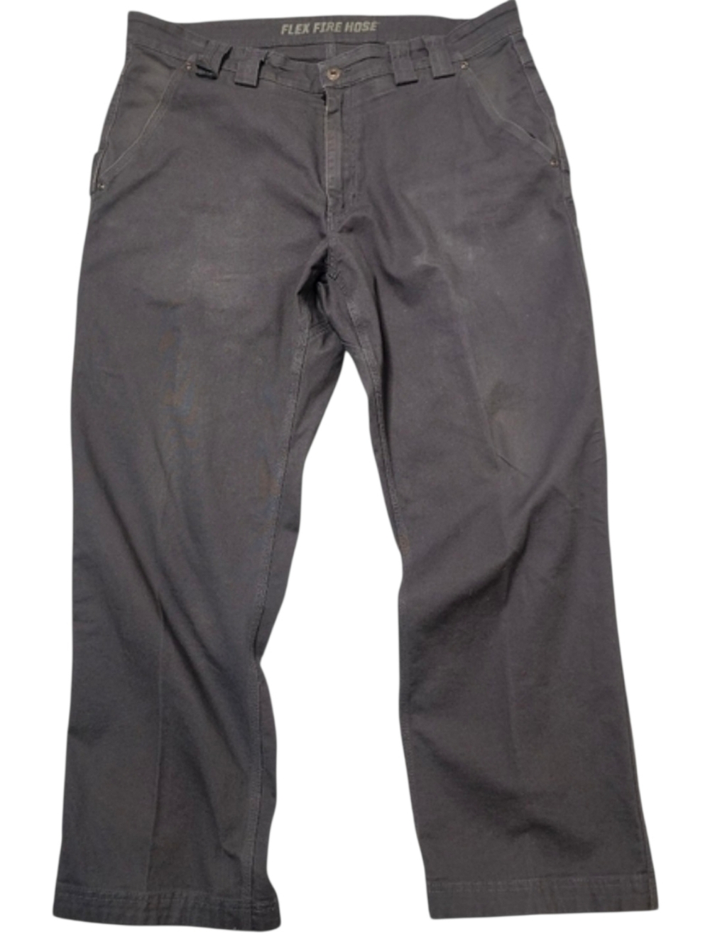 Duluth Trading 38 x 30 Gray Flex Fire Hose Relaxed Fit Pants Work Wear